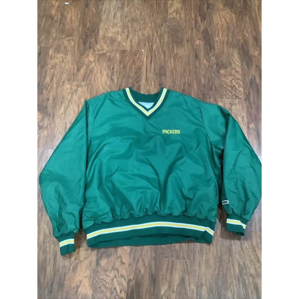 Vintage Green Bay Packers Windbreaker Pullover BIKE Brand Men's  2XL